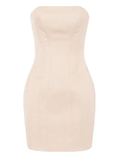 Elisabetta Franchi Bustier Seam-detail Mini Dress In Pink