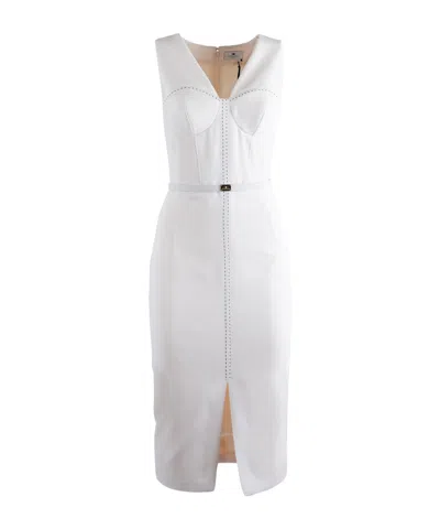 ELISABETTA FRANCHI ELISABETTA FRANCHI BUSTIER-STYLE CRÊPE DRESS