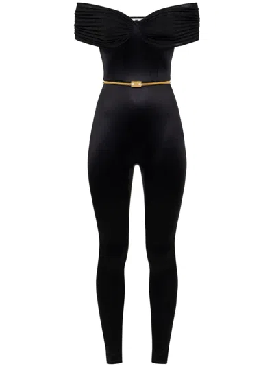Elisabetta Franchi Bustier-style Jumpsuit In Black