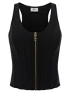 Elisabetta Franchi Structured Wool Blend Bustier Top In Black
