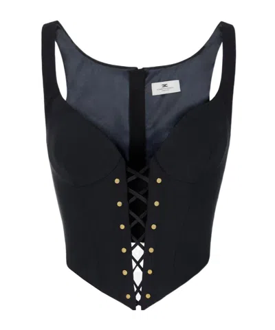 Elisabetta Franchi Bustier Top In Black