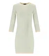 Elisabetta Franchi Butter Acqua Monogram Knitted Dress