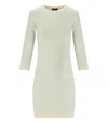 Elisabetta Franchi Butter Acqua Monogram Knitted Dress