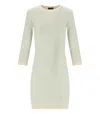 Elisabetta Franchi Butter Acqua Monogram Knitted Dress