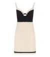 Elisabetta Franchi Heart Neck Mini Dress With Spaghetti Straps