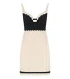 Elisabetta Franchi Heart Neck Mini Dress With Spaghetti Straps In Black