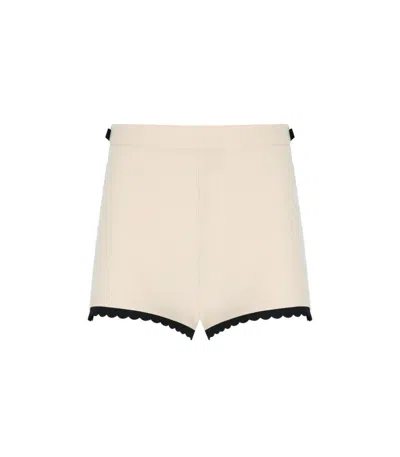 Elisabetta Franchi Butter Black Double Stretch Crepe Shorts