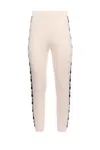 Elisabetta Franchi Butter-colored Trousers With Side Print