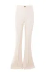 Elisabetta Franchi Butter Flared Trouser With Logo