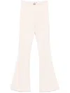 Elisabetta Franchi Butter Flared Trouser With Logo