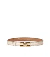 Elisabetta Franchi Butter High Waist Belt In Neutral