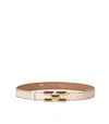Elisabetta Franchi Butter High Waist Belt In White