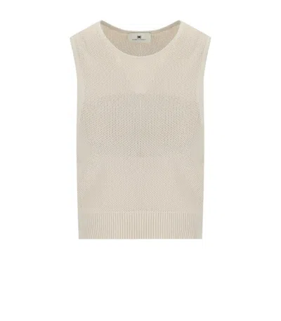 Elisabetta Franchi Viscose Sweater In Ivory
