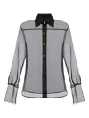 Elisabetta Franchi Button Blouse In Black