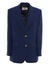 Elisabetta Franchi Button-closure Blazer In Blue