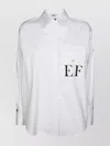 Elisabetta Franchi Button Cuff Shirt Featuring Front Pocket In White