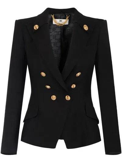 Elisabetta Franchi Button-detail Blazer In Black