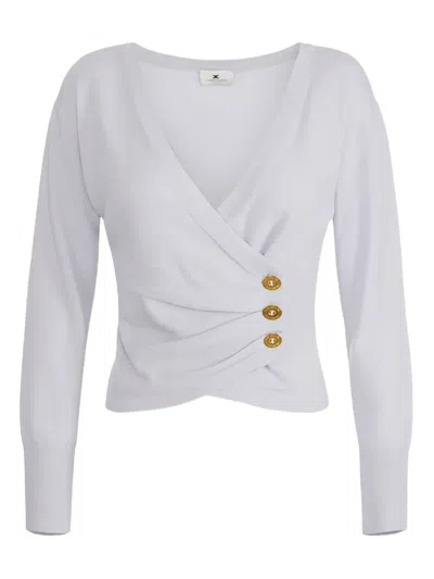 Elisabetta Franchi Button-detail Top In White