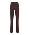 Elisabetta Franchi High-waisted Flared Pants With Decorative Button Details In Burgundy