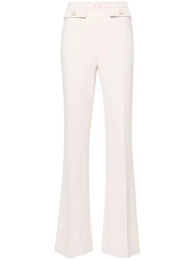 Elisabetta Franchi Button Detail Trousers In White