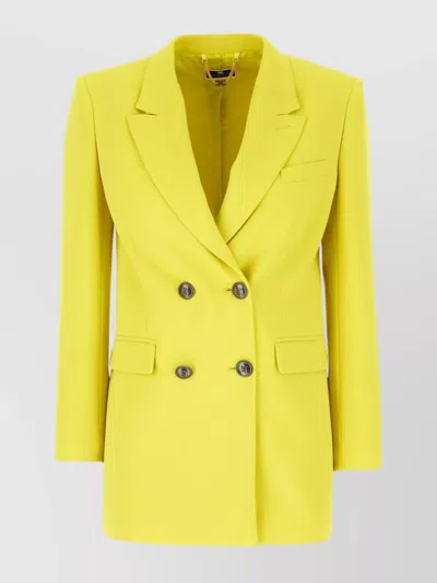 ELISABETTA FRANCHI BUTTON DETAILED BLAZER IN POLYESTER