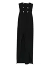 Elisabetta Franchi Button-detailed Dress In Black