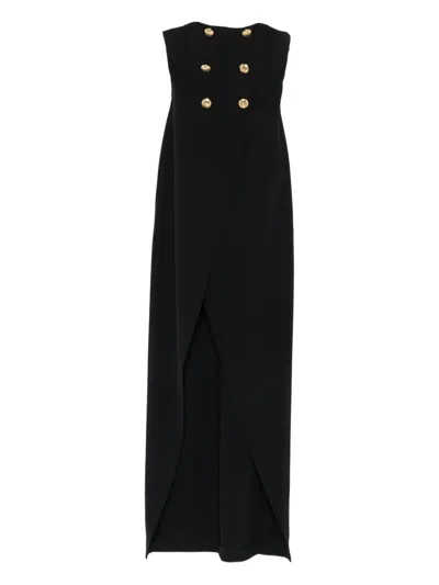 Elisabetta Franchi Button-detailed Dress In Black