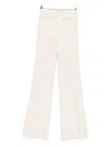 Elisabetta Franchi Button-detailed Flared Trousers In White