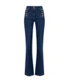 Elisabetta Franchi Button-detailed Jeans In Blue