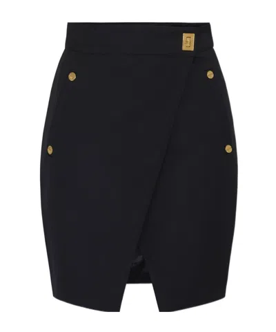 ELISABETTA FRANCHI BUTTON-DETAILED MINI SKIRT