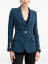 Elisabetta Franchi Button Embellished Blazer In Blue