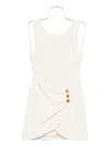 Elisabetta Franchi Draped Front Mini Dress In White