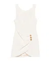 Elisabetta Franchi Button-embellished Mini Dress In White