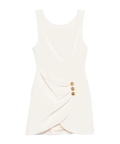 ELISABETTA FRANCHI BUTTON-EMBELLISHED MINI DRESS