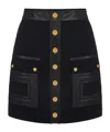 Elisabetta Franchi Button-embellished Mini Skirt In Black