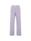 Elisabetta Franchi Button-embellishment Trousers In Purple