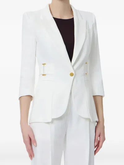 Elisabetta Franchi Button-fastening Blazer In White