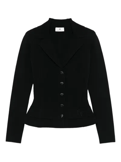 ELISABETTA FRANCHI BUTTON-FASTENING FITTED JACKET