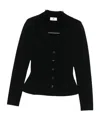 Elisabetta Franchi Button-fastening Fitted Jacket In Black