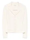 Elisabetta Franchi Button-fastening Fitted Jacket In Neutral