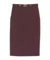 Elisabetta Franchi Button-fastening Pencil Skirt In Brown