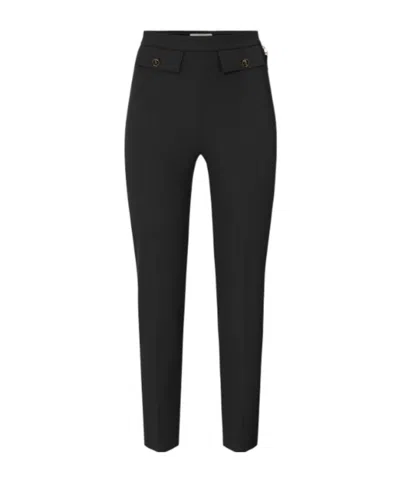 Elisabetta Franchi Button-fastening Pocket Trousers In Black