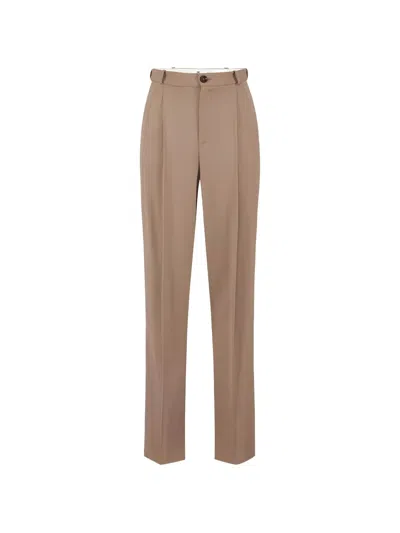 Elisabetta Franchi Button-fastening Trousers In Gray