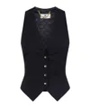 Elisabetta Franchi Button-fastening Waistcoat In Black