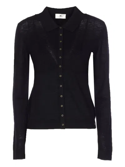 ELISABETTA FRANCHI BUTTON-FRONT CARDIGAN