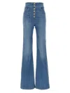 Elisabetta Franchi High-waisted Flared Denim Jeans