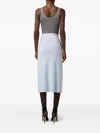 Elisabetta Franchi Button Midi Skirt In Blue