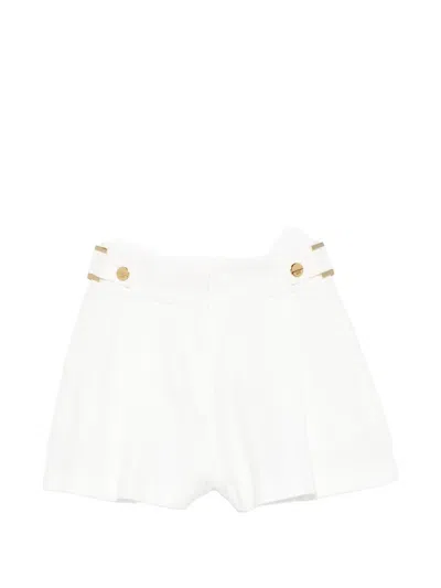 Elisabetta Franchi Button Shorts In White