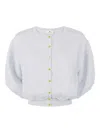 Elisabetta Franchi Button-up Cardigan In Blue