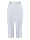 Elisabetta Franchi Button Waistband Trousers In Blue